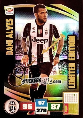 Figurina Dani Alves - Calciatori 2016-2017. Adrenalyn XL - Panini