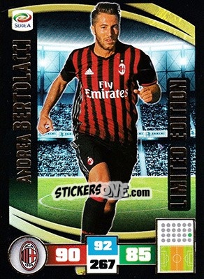 Sticker Andrea Bertolacci - Calciatori 2016-2017. Adrenalyn XL n. LE-ABE - Panini