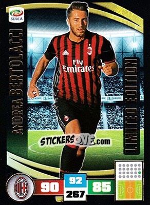 Figurina Andrea Bertolacci - Calciatori 2016-2017. Adrenalyn XL - Panini