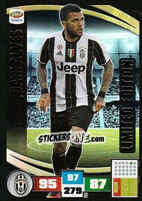 Figurina Dani Alves - Calciatori 2016-2017. Adrenalyn XL - Panini