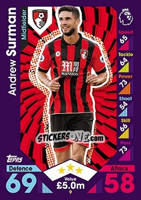 Sticker Andrew Surman - English Premier League 2016-2017. Match Attax - Topps