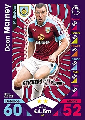 Figurina Dean Marney - English Premier League 2016-2017. Match Attax - Topps