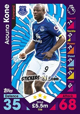 Cromo Arouna Kone - English Premier League 2016-2017. Match Attax - Topps