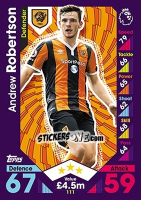 Sticker Andrew Robertson - English Premier League 2016-2017. Match Attax - Topps