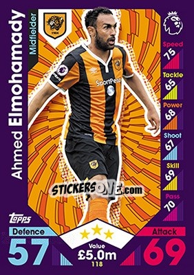 Sticker Ahmed Elmohamady - English Premier League 2016-2017. Match Attax - Topps