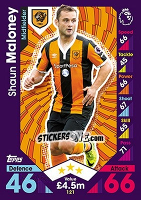 Sticker Shaun Maloney - English Premier League 2016-2017. Match Attax - Topps