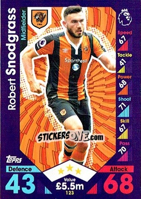 Sticker Robert Snodgrass - English Premier League 2016-2017. Match Attax - Topps