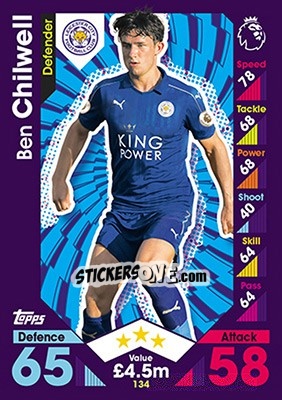 Sticker Ben Chilwell - English Premier League 2016-2017. Match Attax - Topps