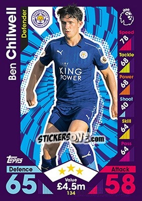 Cromo Ben Chilwell - English Premier League 2016-2017. Match Attax - Topps