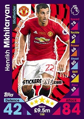 Cromo Henrikh Mkhitaryan - English Premier League 2016-2017. Match Attax - Topps