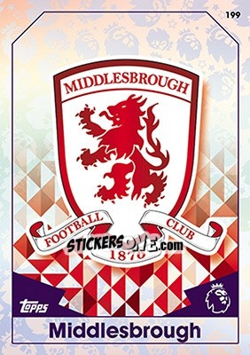 Sticker Club Badge - English Premier League 2016-2017. Match Attax n. 199 - Topps