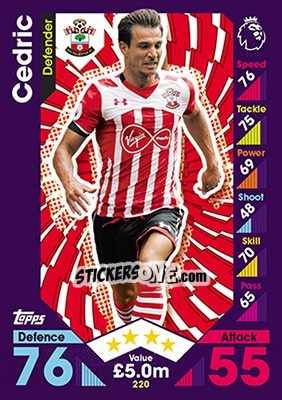 Figurina Cédric Soares - English Premier League 2016-2017. Match Attax - Topps