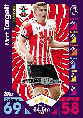 Sticker Matt Taylor - English Premier League 2016-2017. Match Attax - Topps