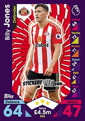 Sticker Billy Jones - English Premier League 2016-2017. Match Attax - Topps