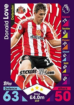 Sticker Donald Love - English Premier League 2016-2017. Match Attax - Topps