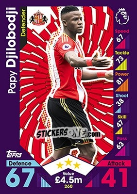 Sticker Papy Djilobodji - English Premier League 2016-2017. Match Attax - Topps