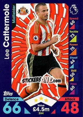 Cromo Lee Cattermole - English Premier League 2016-2017. Match Attax - Topps