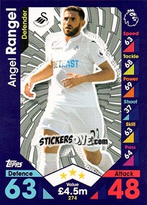 Figurina Angel Rangel - English Premier League 2016-2017. Match Attax - Topps