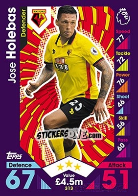 Cromo Jose Holebas - English Premier League 2016-2017. Match Attax - Topps