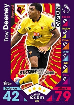 Sticker Troy Deeney - English Premier League 2016-2017. Match Attax - Topps