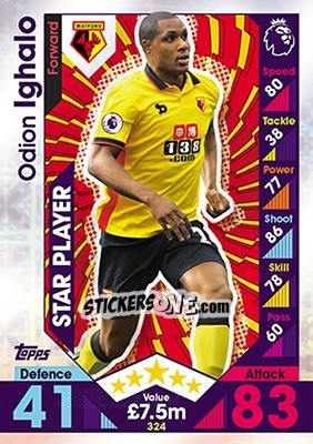 Sticker Odion Ighalo - English Premier League 2016-2017. Match Attax - Topps