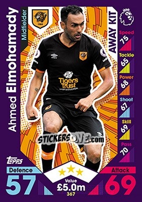 Sticker Ahmed Elmohamady - English Premier League 2016-2017. Match Attax n. 367 - Topps