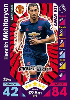 Figurina Henrikh Mkhitaryan - English Premier League 2016-2017. Match Attax - Topps