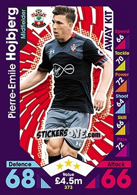 Sticker Pierre-Emile Hojbjerg - English Premier League 2016-2017. Match Attax - Topps