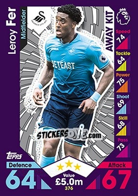 Figurina Leroy Fer - English Premier League 2016-2017. Match Attax - Topps