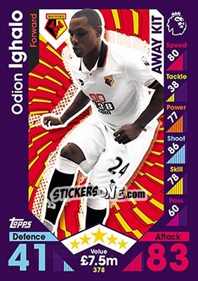 Cromo Odion Ighalo - English Premier League 2016-2017. Match Attax - Topps
