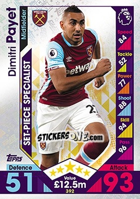 Cromo Dimitri Payet