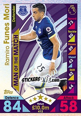 Sticker Ramiro Funes Mori - English Premier League 2016-2017. Match Attax - Topps