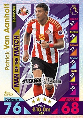 Sticker Patrick van Aanholt - English Premier League 2016-2017. Match Attax - Topps