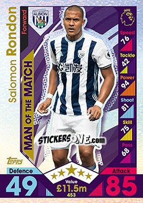 Sticker Salomon Rondon - English Premier League 2016-2017. Match Attax - Topps