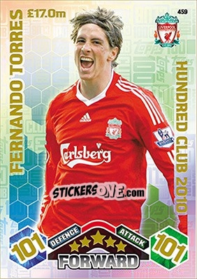 Sticker Fernando Torres - English Premier League 2016-2017. Match Attax n. 459 - Topps