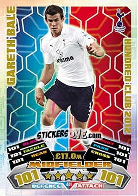 Sticker Gareth Bale - English Premier League 2016-2017. Match Attax - Topps