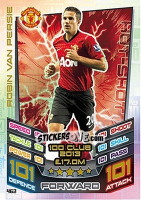 Sticker Robin van Persie - English Premier League 2016-2017. Match Attax n. 462 - Topps