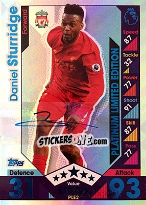 Sticker Daniel Strurridge - English Premier League 2016-2017. Match Attax - Topps