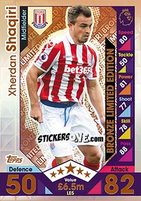 Sticker Xherdan Shaqiri - English Premier League 2016-2017. Match Attax n. LE5b - Topps