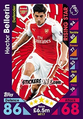 Sticker Hector Bellerin - English Premier League 2016-2017. Match Attax - Topps