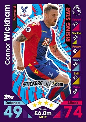 Cromo Connor Wickham - English Premier League 2016-2017. Match Attax - Topps