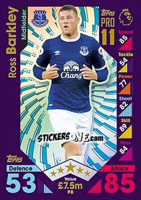 Sticker Ross Barkley - English Premier League 2016-2017. Match Attax - Topps