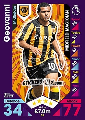 Sticker Geovanni - English Premier League 2016-2017. Match Attax - Topps