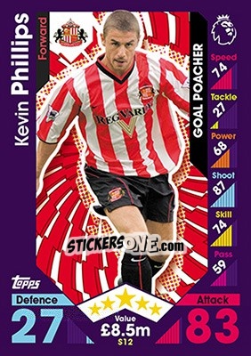 Sticker Kevin Phillips - English Premier League 2016-2017. Match Attax - Topps