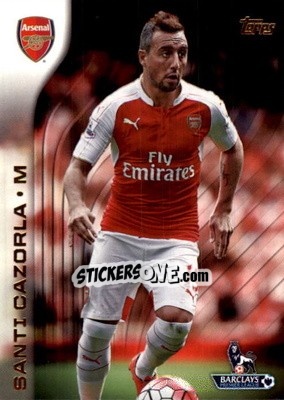 Sticker Santi Cazorla - Premier Gold 2015-2016 n. 12 - Topps