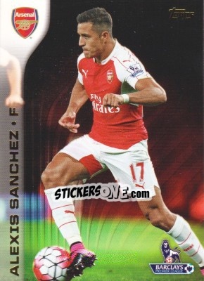 Sticker Alexis Sanchez - Premier Gold 2015-2016 n. 14 - Topps