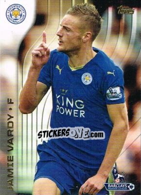 Sticker Jamie Vardy - Premier Gold 2015-2016 n. 52 - Topps