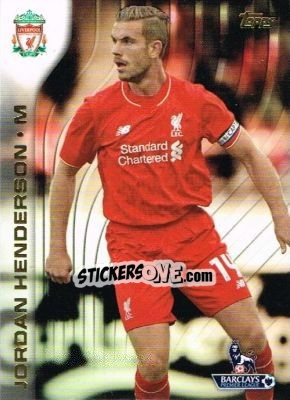 Sticker Jordan Henderson - Premier Gold 2015-2016 n. 56 - Topps