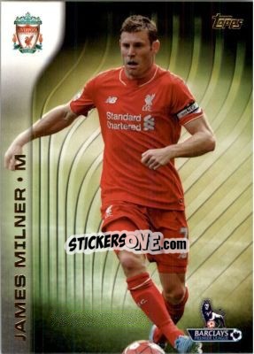 Sticker James Milner - Premier Gold 2015-2016 n. 58 - Topps