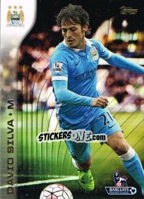 Sticker David Silva - Premier Gold 2015-2016 n. 65 - Topps